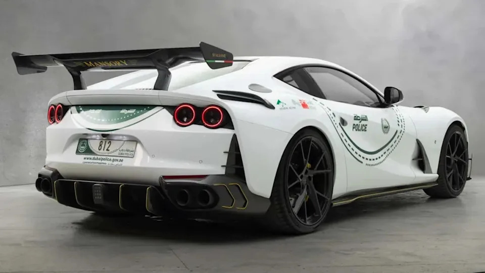 Dubai Police Adds a Mansory-Tuned Ferrari 812 Superfast to Its Patrol Fleet