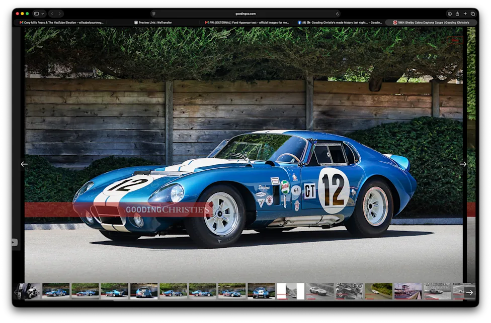 At $42.9 Million, This Shelby Daytona Coupe Is the Most Expensive American Car Ever Sold at Auction