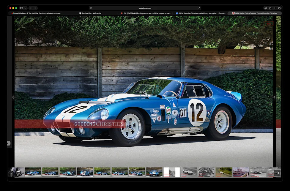 At $42.9 Million, This Shelby Daytona Coupe Is the Most Expensive American Car Ever Sold at Auction