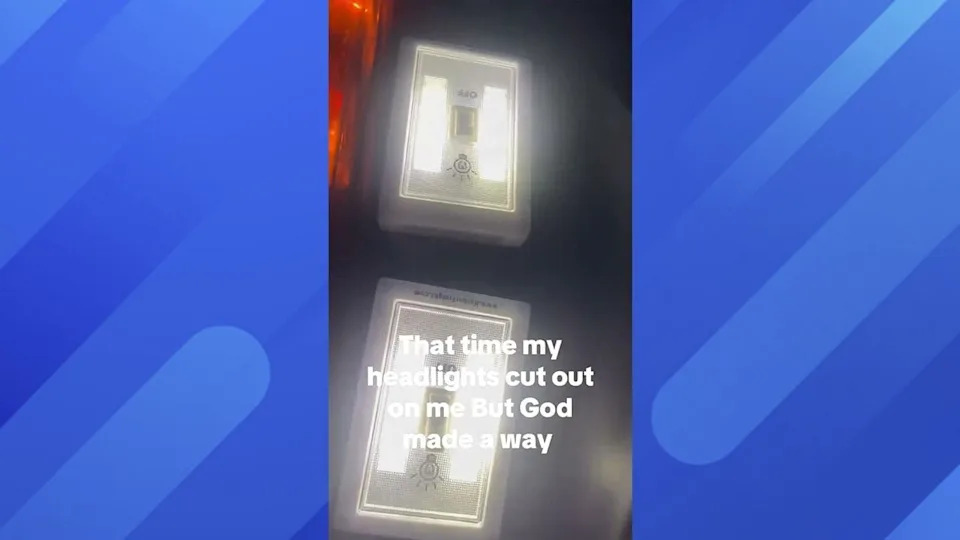 Woman's Dollar Store Solution to Her Broken Headlights Might Not Be Legal