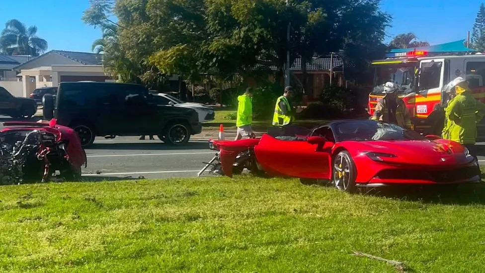 This Ferrari SF90 Was Torn Apart In A Crash, But The Driver Walked Away