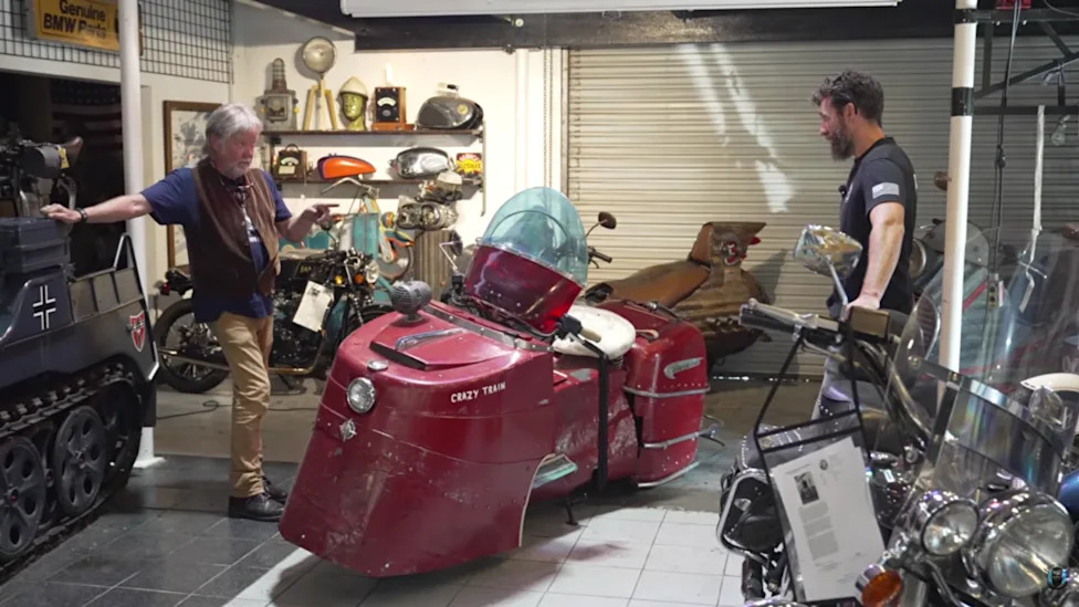 This Homemade “Crazy Train” Motorcycle Is Equal Parts Art, Scooter, And Mistake