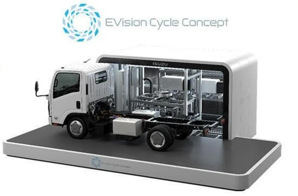 Isuzu, Battery, Isuzu begins new battery swapping tests in Yokohama