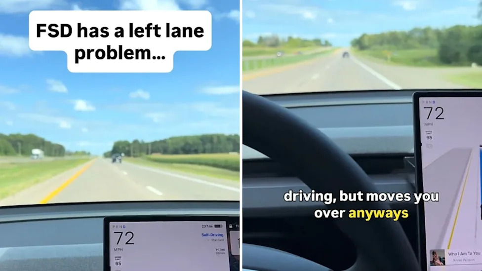 Tesla owner flags FSD's left-lane habit, say right signal can nudge the system to switch lanes
