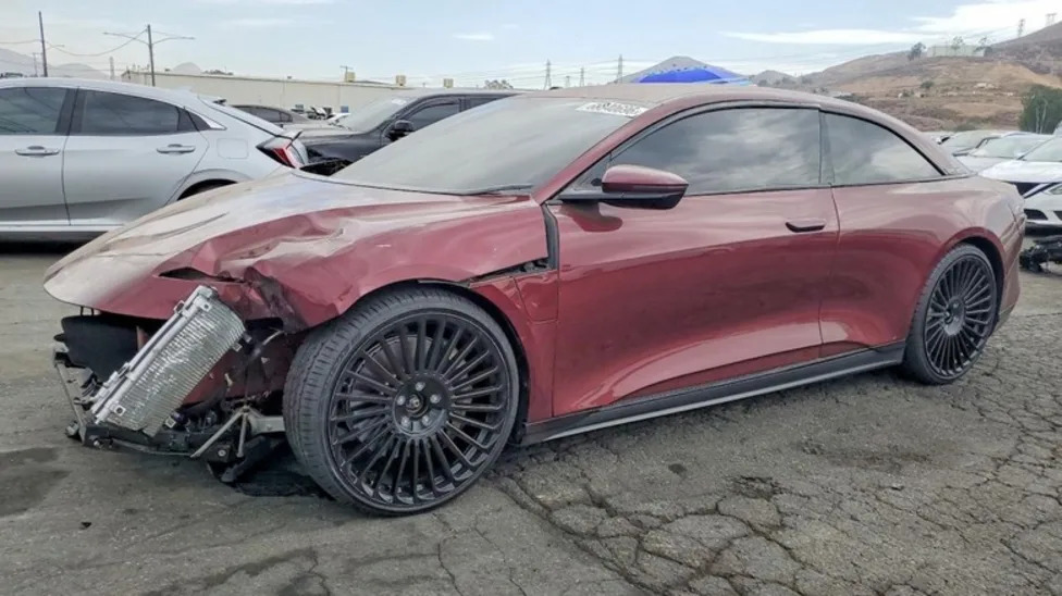 Shaq's Custom Lucid Air Coupe Is Up For Auction At A Copart Salvage Yard