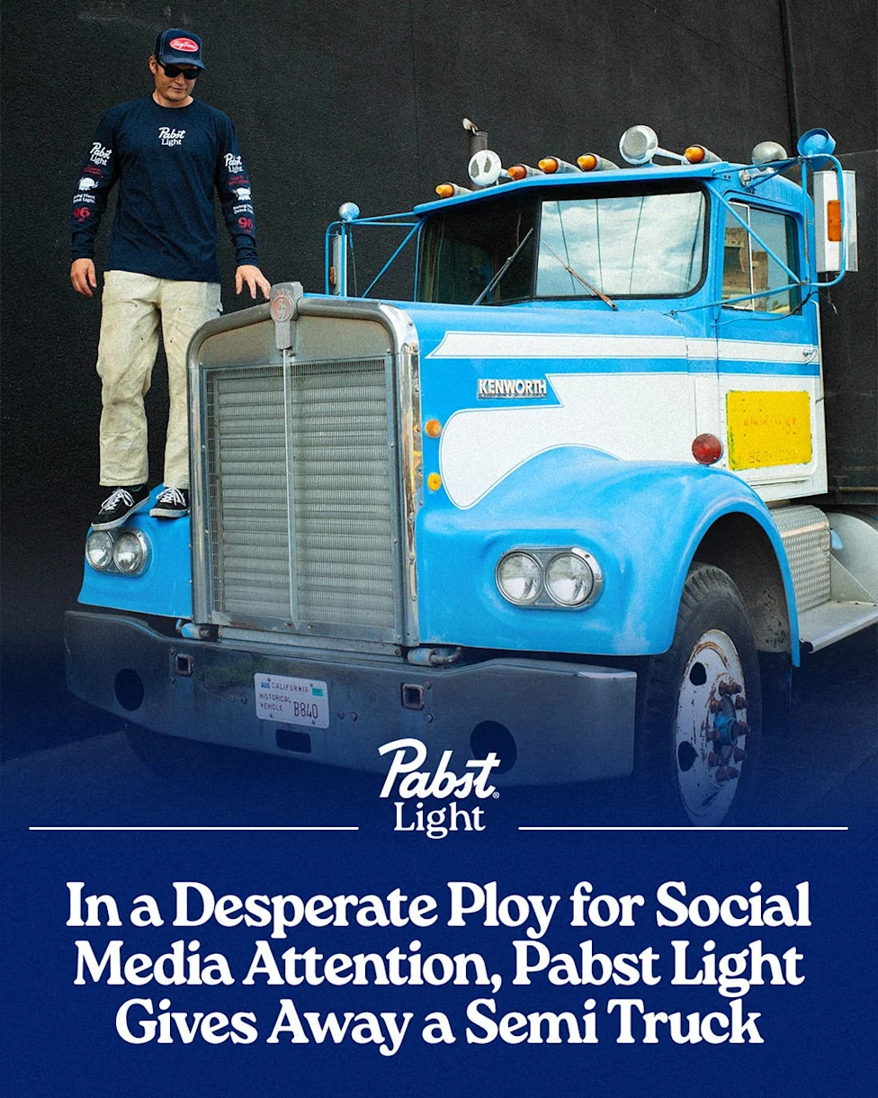 A Light-Beer Company Is Giving Away a Vintage Kenworth Semi Truck