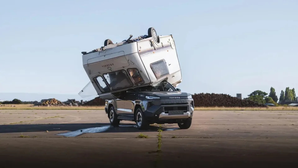 Toyota Recreated Legendary Top Gear Stunt With The New Electric Hilux