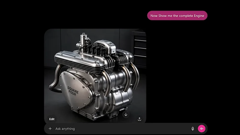 This Screaming 'Square Four' Engine Was Built Using AI And Scrap Metal