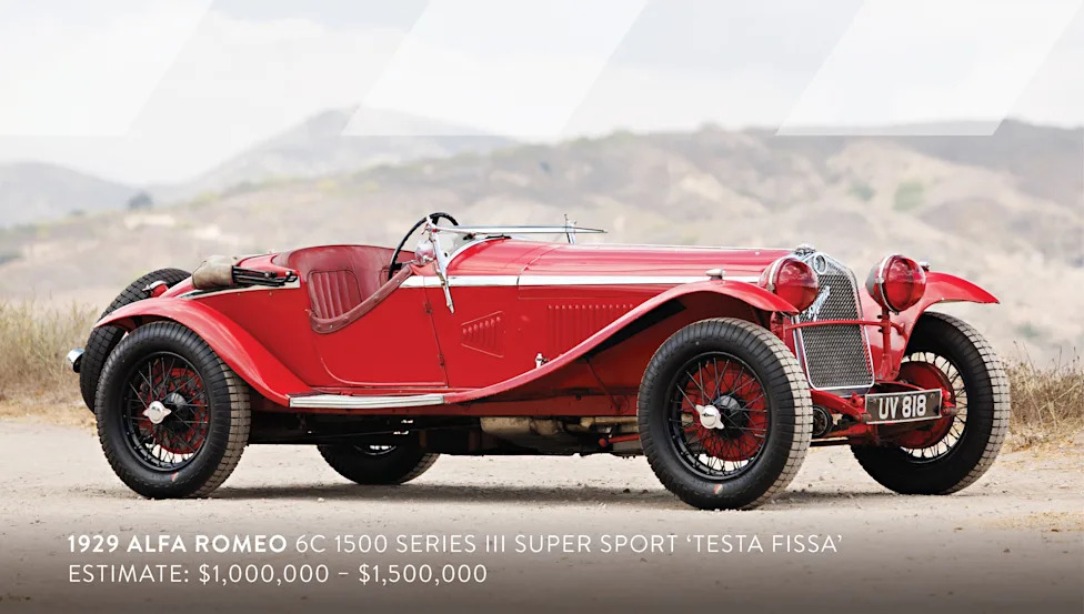 Classic Era Alfa Romeos Set to Highlight Gooding Christie's Pebble Beach Auctions