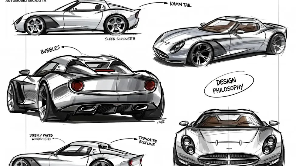 This Italian Sports Car Blends Classic Ferrari Style With An All-American Ford V8