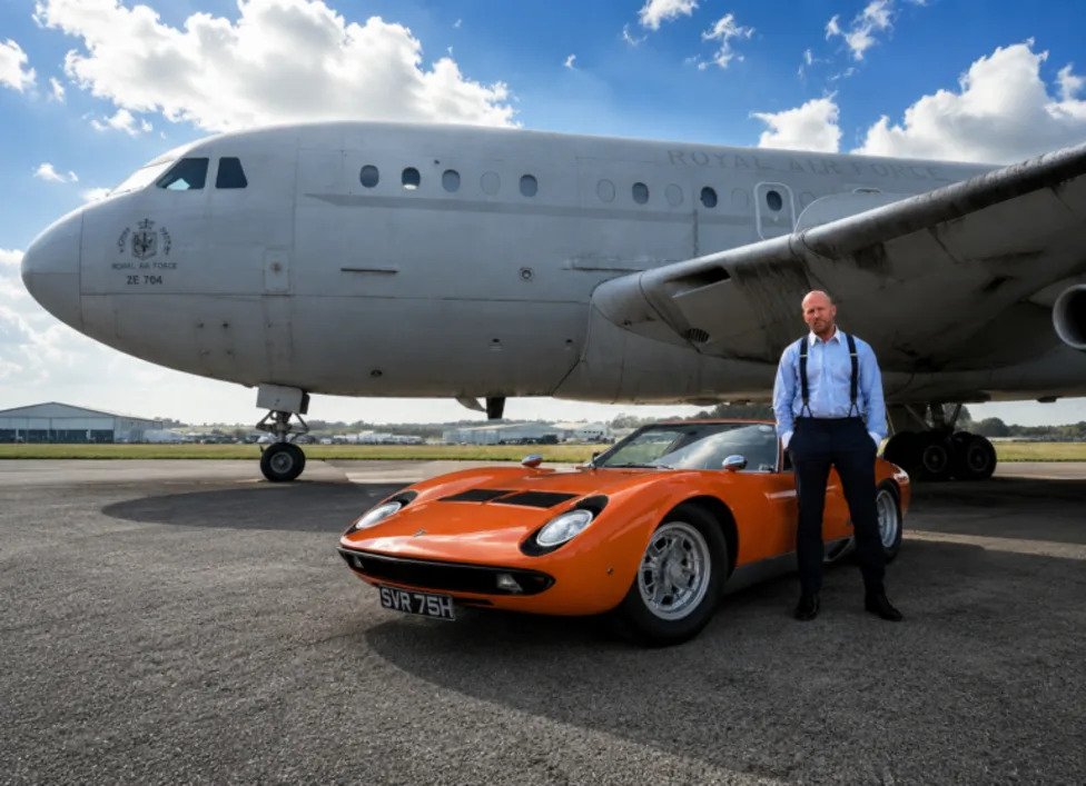 Lamborghini, Jason Statham Drops Ultimate ‘Transporter’ Vibes With a Legendary Lamborghini Miura