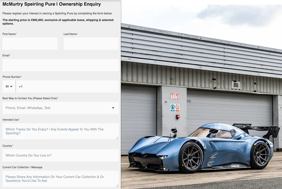 The McMurtry Speirling Owner Application Is Delightfully Simple