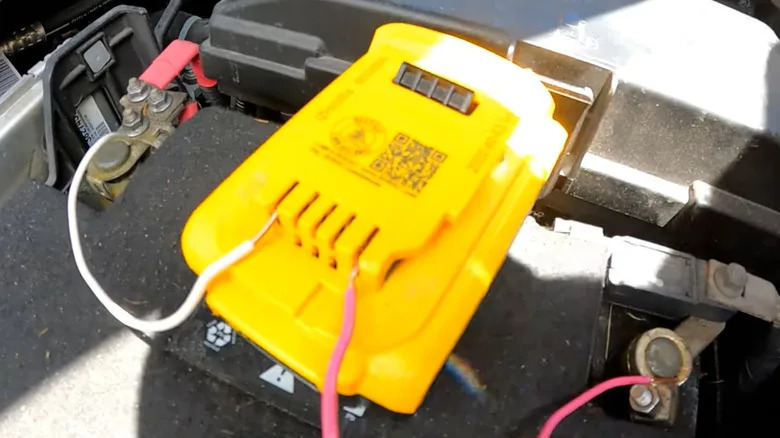 Here's Why You Shouldn't Jump A Car With A Power Tool Battery