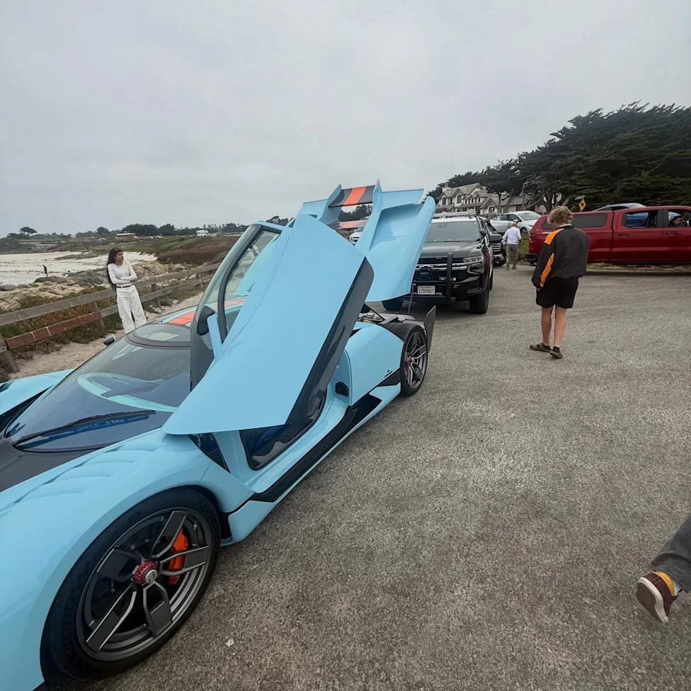 CHP Helps Jumpstart Carrera GT-Based J9 Hypercar During Monterey Car Week, Giant Banana Looks On