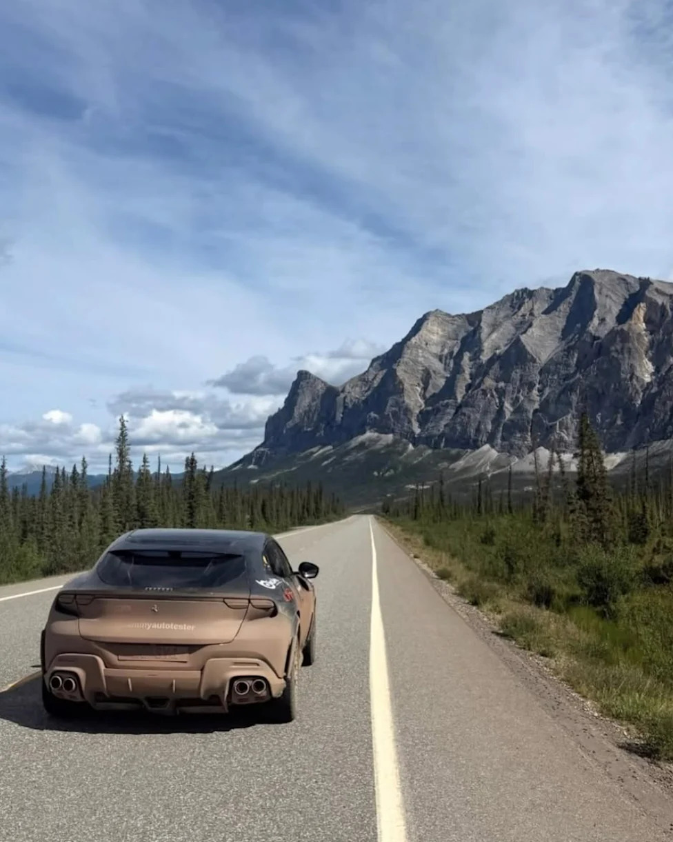 This Man Drove His Ferrari 715 HP Purosangue Nearly 50,000 Miles With His Dog — Now He’s Chasing a Record