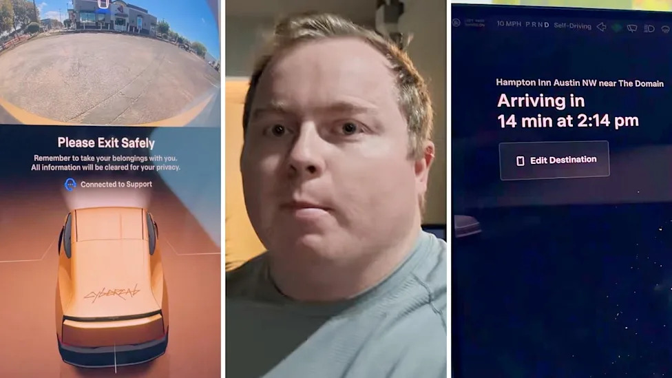 Man Trapped for 14 Minutes in Tesla Cybercab After It Starts Driving in Circles