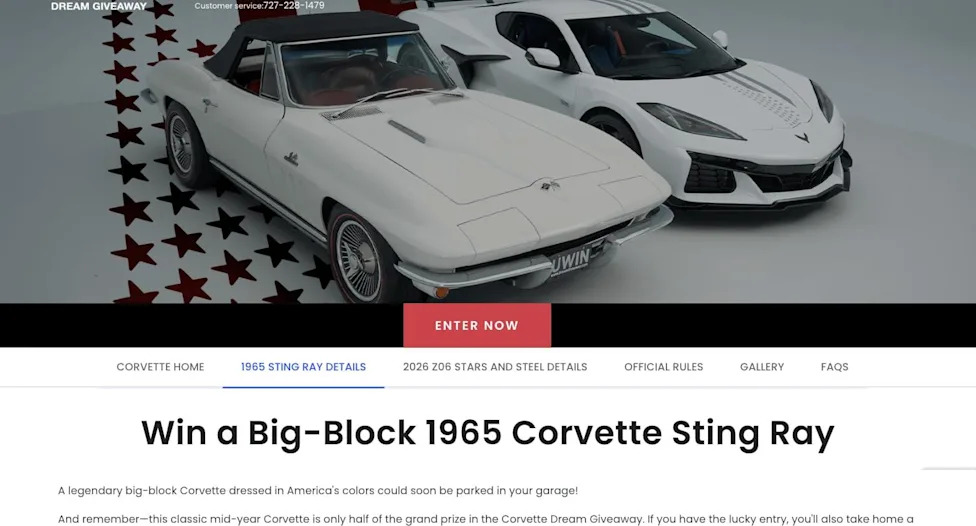 One Lucky Winner Gets Both a 1965 Corvette Sting Ray and a 2026 Z06 in This Giveaway
