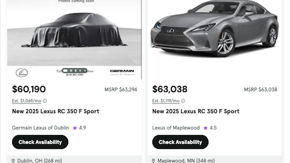 There Are 2 Brand-New Lexus RC Coupes Left in America