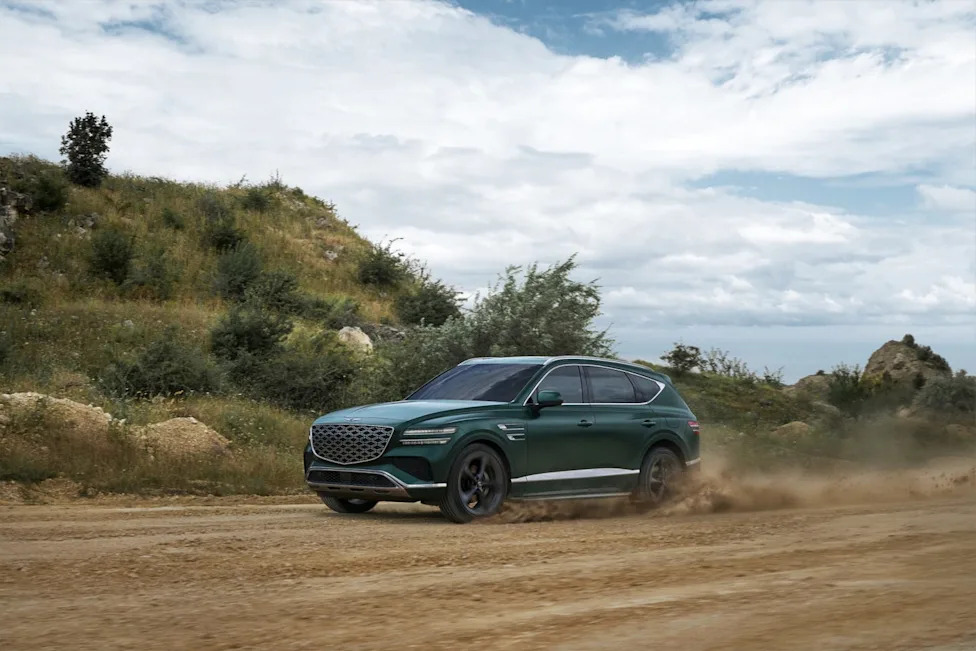 Genesis Finally Throws Its Hat Into the Hybrid Powertrain Ring with the 347-HP GV80 Hybrid