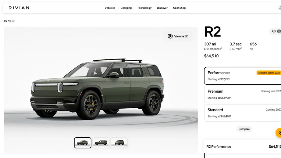 Rivian’s Affordable R2 Can Still Cost Around $65,000