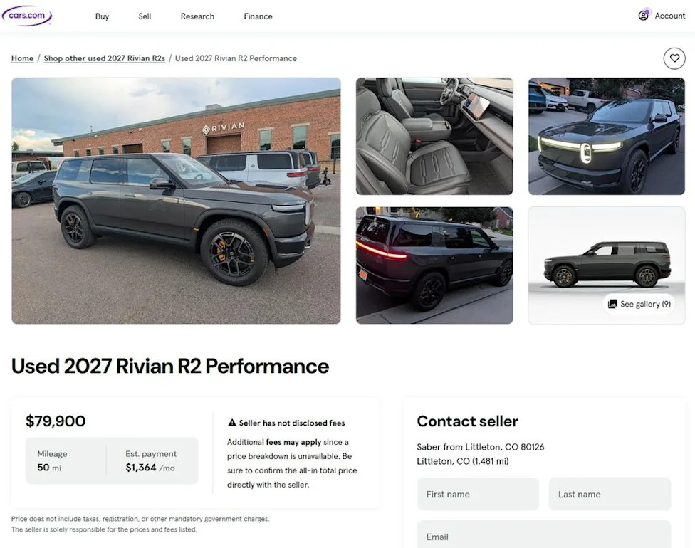 Skip The Rivian R2 Waitlist For Just $20,000 Over Sticker Price