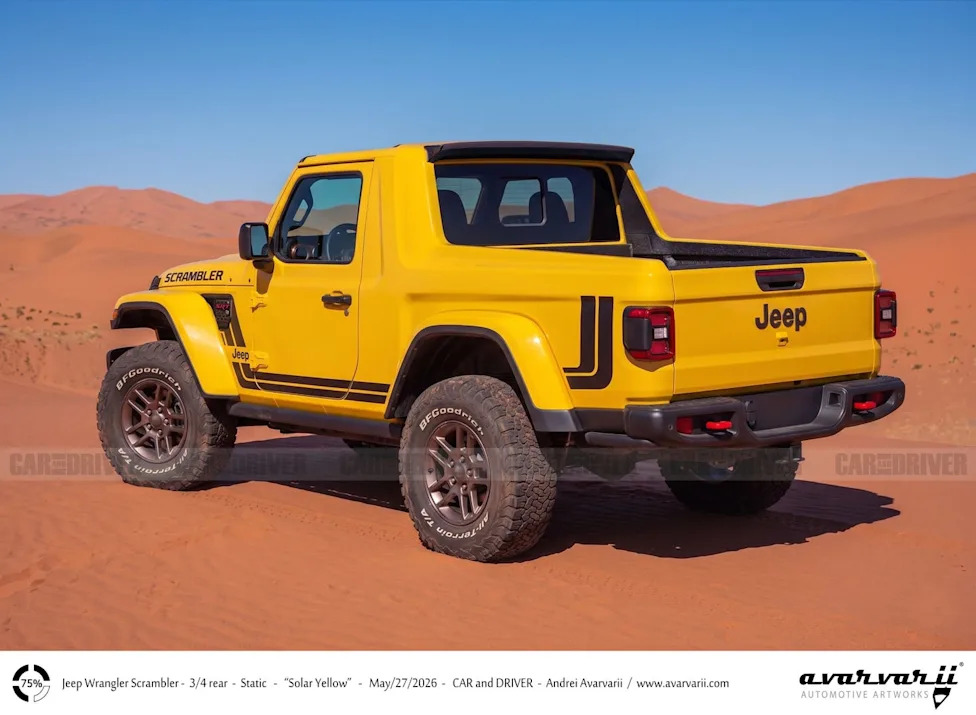 2028 Jeep Wrangler Scrambler Is a Two-Door V-8 Desert Runner Worth Waiting For