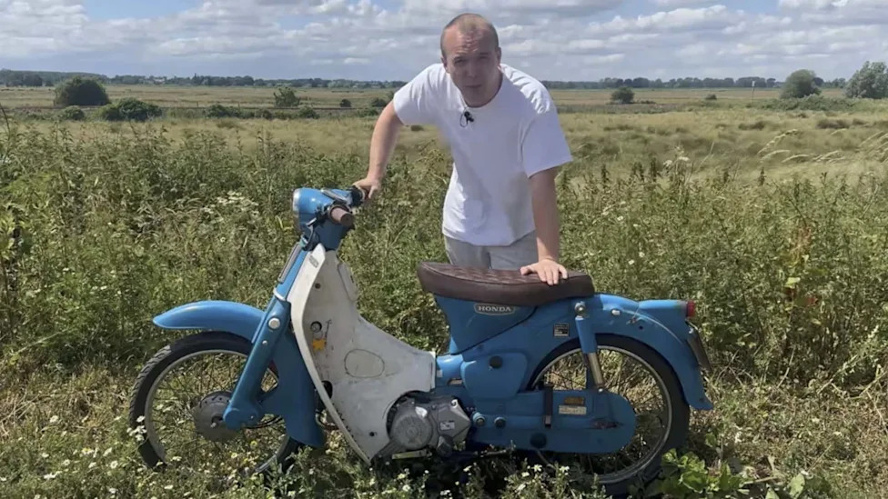 Vintage Honda Cub Scooter Gets A Mega Engine Swap. Watch How Fast It Goes