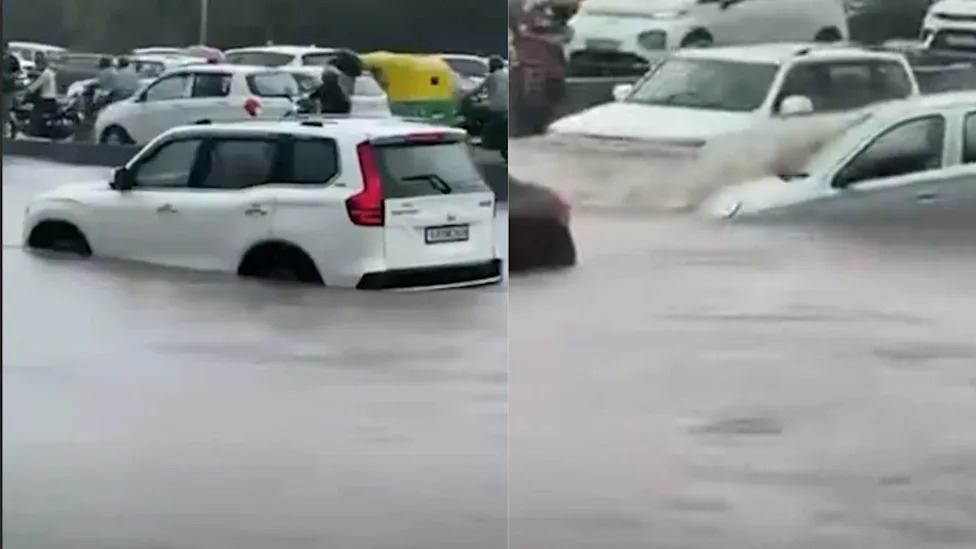 SUV Driver Showed Off by Splashing Cars and Bystanders—Then Karma Struck Seconds Later