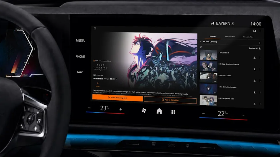Your Crunchyroll subscription just got a free upgrade — you can now watch anime in your car