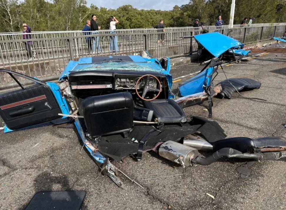 Ford, Ford GT, Sydney Horror Crash Rips Rare Ford Falcon GT in Half as Driver Walks Away From Wreckage