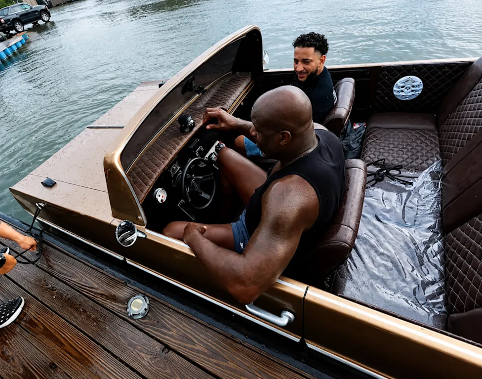 Yes, Shaq Just Took Delivery of the World’s First 1964 Impala Jetboat—Yes, You Read That Right