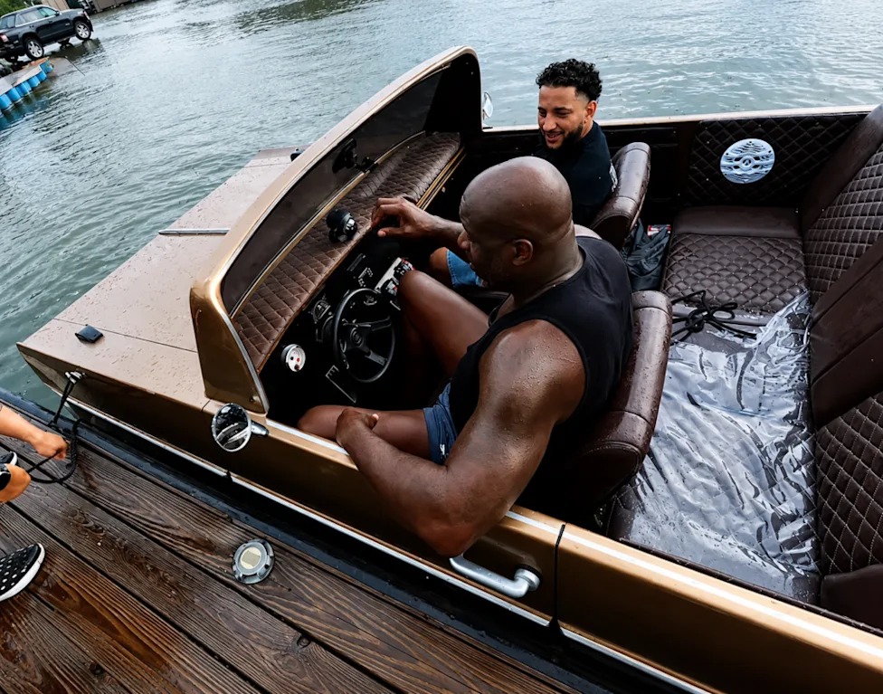 Yes, Shaq Just Took Delivery of the World’s First 1964 Impala Jetboat—Yes, You Read That Right