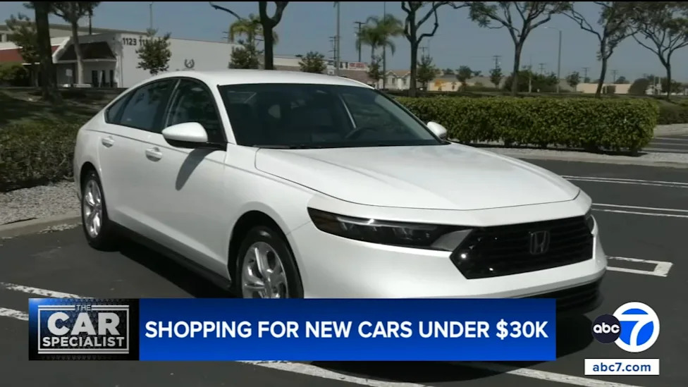 New vehicles priced under the $30,000 mark, including one EV
