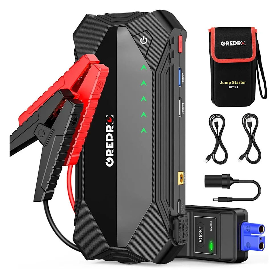 Battery, Amazon's Car Battery Jump Starter Is 50% Off, and It Triples as a Flashlight and Compass