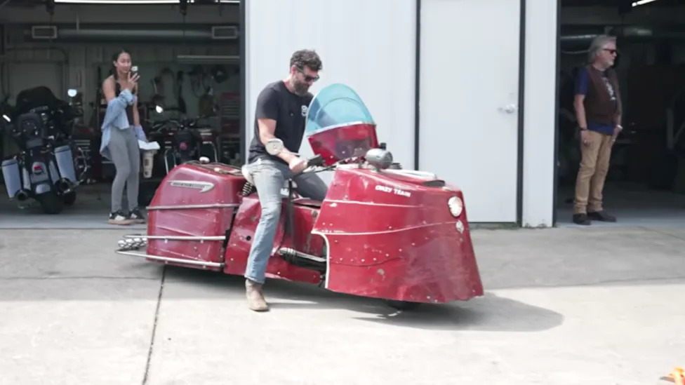 This Homemade “Crazy Train” Motorcycle Is Equal Parts Art, Scooter, And Mistake