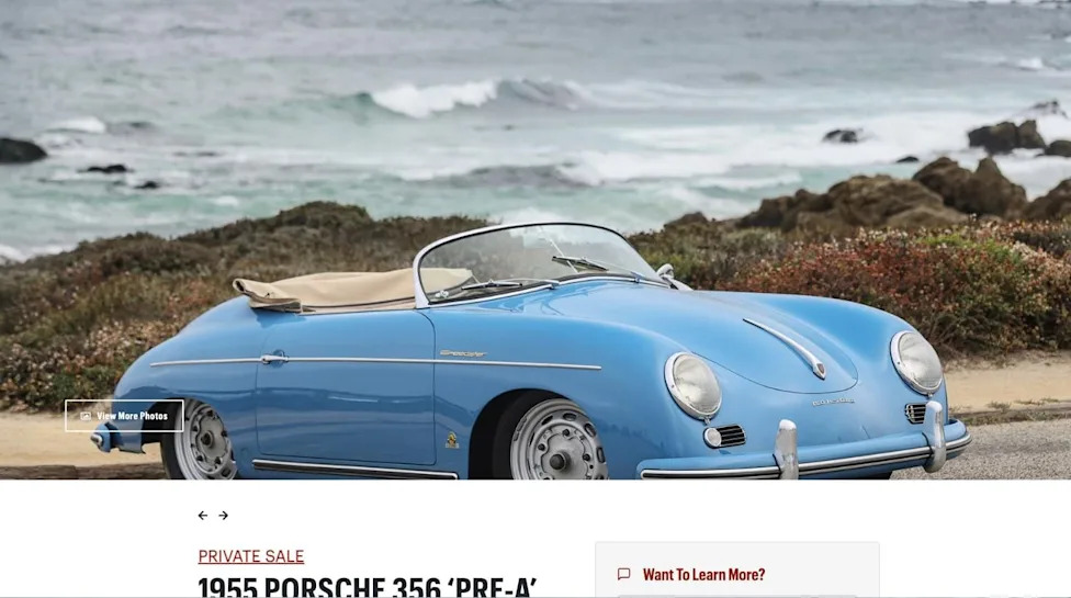 Porsche, Porsche 356, Numbers-Matching 1955 Porsche 356 