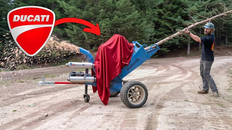 What Do You Do With A Spare Ducati 750 SS Engine? Swap It Into A Wood Chipper, Obviously.