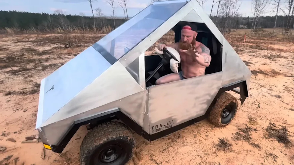 Cybertruck, Can't Afford a Cybertruck? Build a Battery-Powered 'Tesler Siber Truck' Instead
