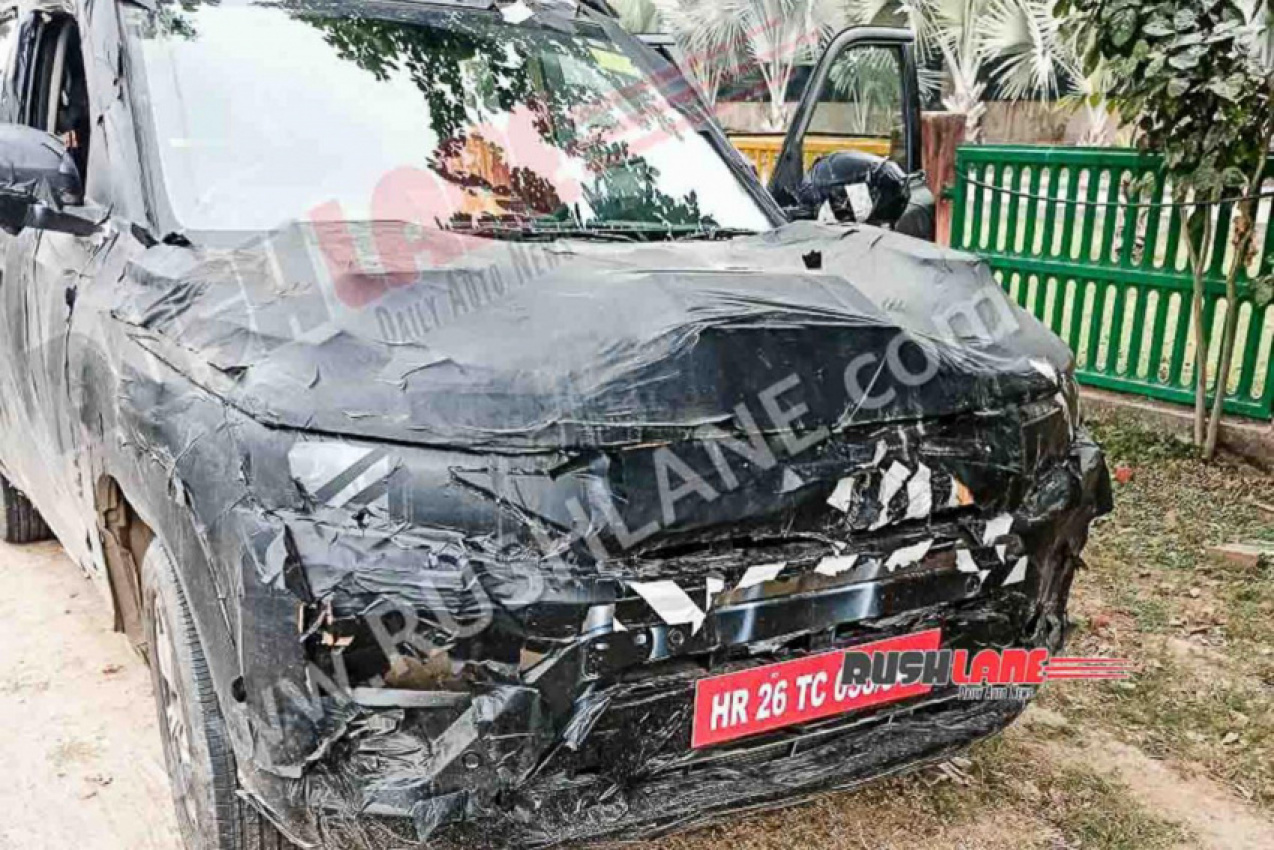 autos, cars, suzuki, android, 2022 maruti suzuki brezza suv spied with new led headlamps, six airbags and more