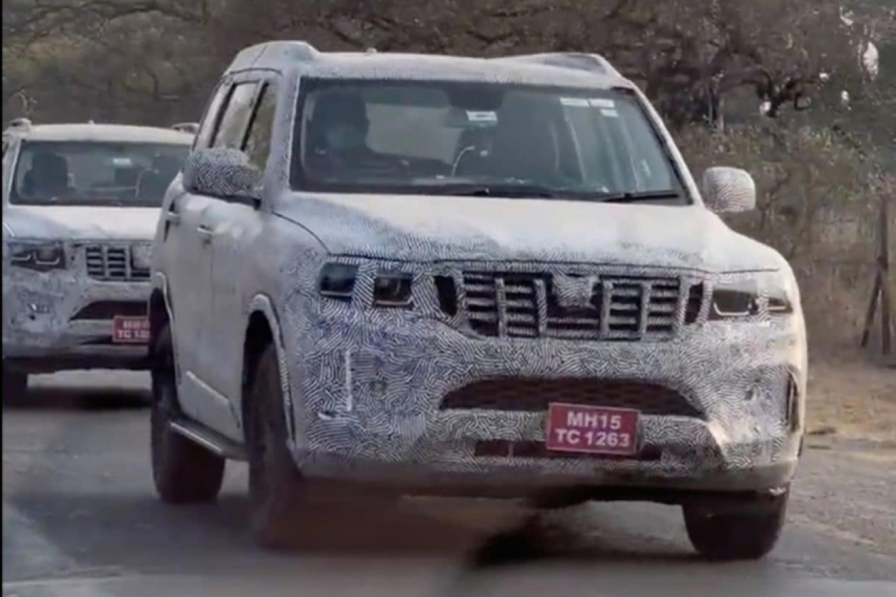 autos, cars, mahindra, 2022 mahindra scorpio spied in camouflage ahead of launch in india: watch video