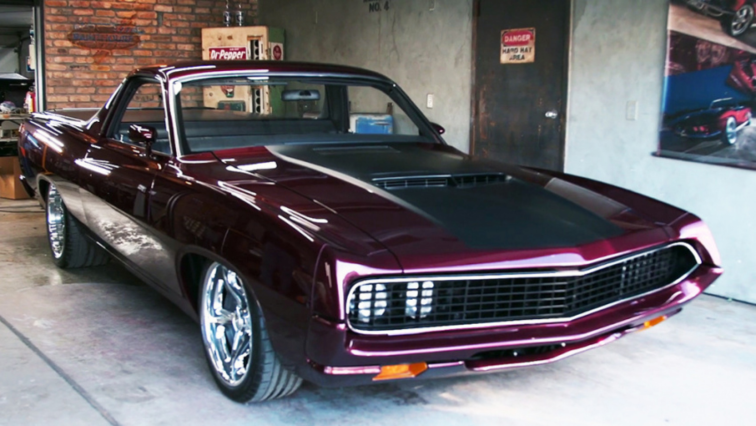 Avant-Garde 1971 Ford Ranchero in Stunning Dark Maroon Pearl - TopCarNews