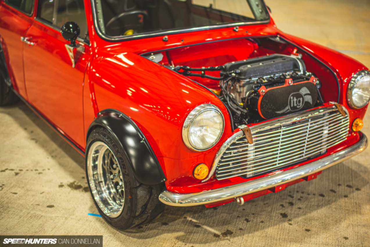 autos, car features, cars, mini, 16v, build, dubshed, dubshed 2022, dubshed 22, forge, ireland, itb, northern ireland, quaife, rover, twin cam, a twin-cam mini seven years in the making