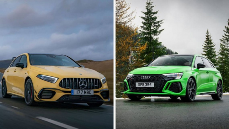 hyper hatch heroes! the 2023 audi rs3 sportback has just landed in australia, so how does it stack up against the reigning mercedes-amg a45?