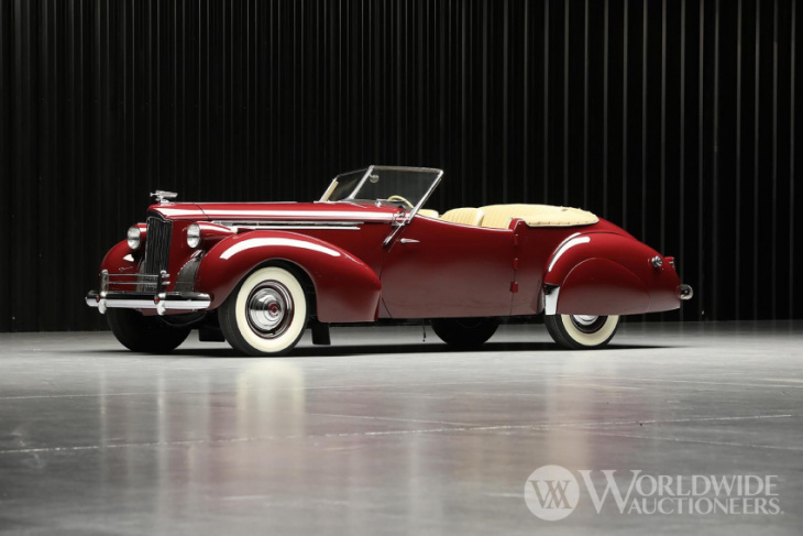 gorgeous art-deco packard darrin selling at worldwide auctioneers fall sale
