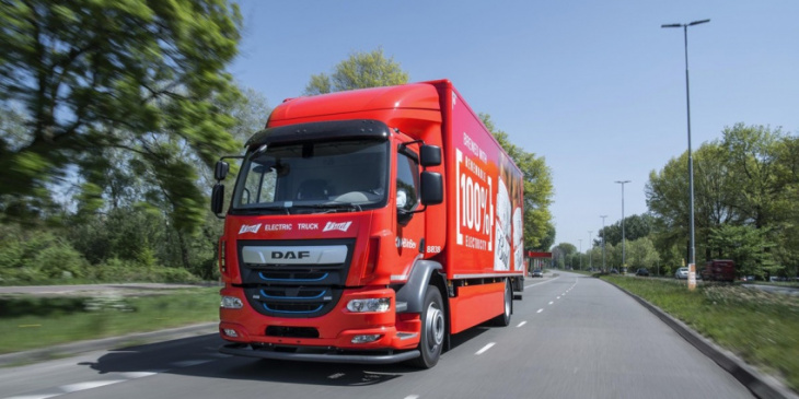 daf delivers first lf electric truck to dutch nabuurs