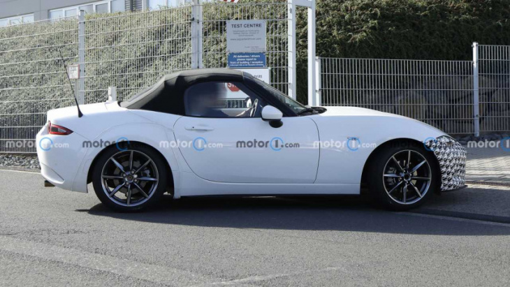 2024 mazda mx-5 test mule spied looking like the happiest car ever