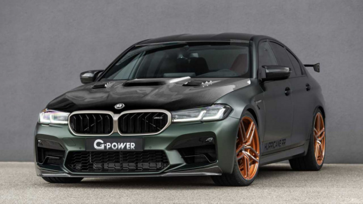 bmw m5 cs dialed to 888 horsepower with g-power hurricane upgrade