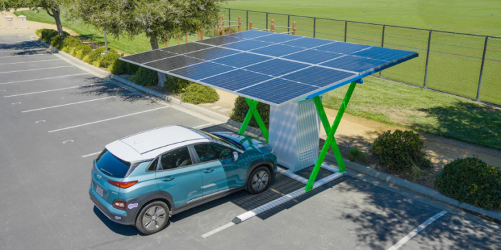 this modular off-grid solar ev charger can be installed in just four hours