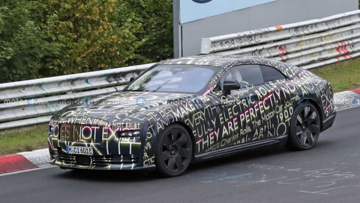 rolls-royce spectre spied inside and out while lapping the nurburgring