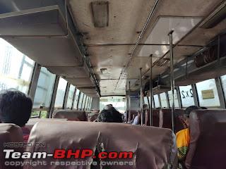 tnstc bus ride experience: intercity mofussil super deluxe 2+2 seating
